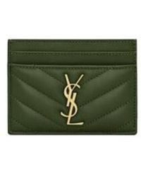 Saint Laurent - Cassandre Matelassé Card Case - Lyst