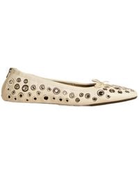 Golden Goose - Eyelets Detailed Flat Shoes - Lyst