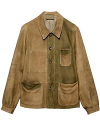 Prada - Suede Blouson Jacket - Lyst