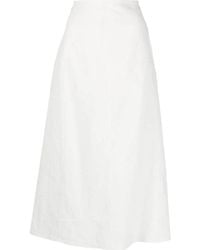 Jil Sander - High-Waist Flared Midi Skirt - Lyst