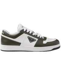 Prada - Downtown Colour-Block Leather Sneakers - Lyst