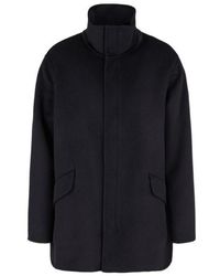 Giorgio Armani - Straight Hem Pea Coat - Lyst