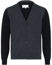 Maison Margiela - V-Neck Elbow-Patch Cardigan - Lyst