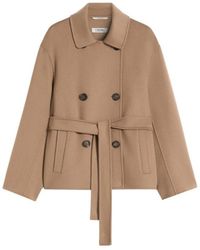 Max Mara - Belted Double-Breasted Coat - Lyst