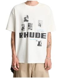 Rhude - Short Sleeved Logo Printed T-Shirt - Lyst