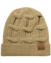 Stella McCartney - Falabella Cable-Knit Beanie - Lyst