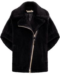 Max Mara - Newmanto Zip-Up Short-Sleeved Coat - Lyst