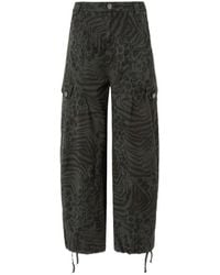 Pinko - Animal-Print Cargo Pants - Lyst