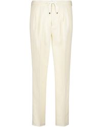 Brunello Cucinelli - Drawstring Tapered Leg Trousers - Lyst