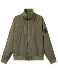 Stone Island - Logo Patch Bomber Jacket - Lyst