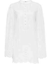 Chloé - Chloé Long-Sleeved Mini Dress - Lyst