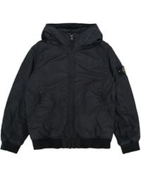 Stone Island - Junior Logo Patch Hooded Jacket - Lyst