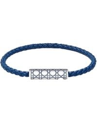 Dior - Cannage Woven Leather Bracelet - Lyst