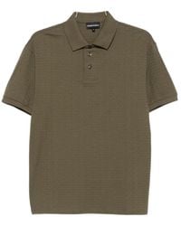 Emporio Armani - Logo-Jacquard Short-Sleeves Polo Shirt - Lyst