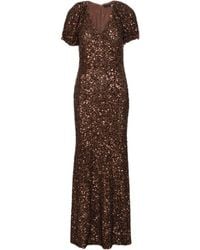 ROTATE BIRGER CHRISTENSEN - Sequins V-Neck Maxi Dress - Lyst