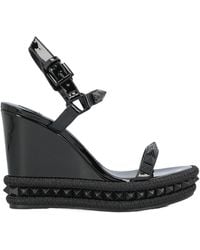 Christian Louboutin - Pyraclou Studded Wedge Sandals - Lyst