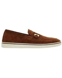 Ferragamo - Boat Shoe Loafer With Gancini Detail - Lyst