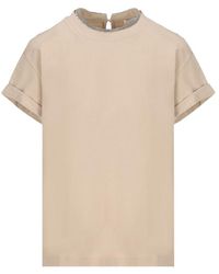 Brunello Cucinelli - Embellished Crewneck T-Shirt - Lyst