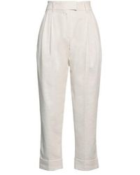 Brunello Cucinelli - High-Waist Solid Tapered Pants - Lyst