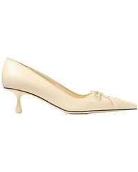 Jimmy Choo - 50Mm Scarlett Lace-Up Pointed-Toe Pumps - Lyst