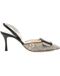Manolo Blahnik - Mayslibi Buckle-Detail Slingback Pumps - Lyst