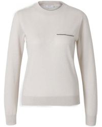 Peserico - Ribbed Crew Neck Knitwear - Lyst