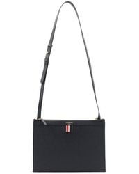 Thom Browne - Logo-Print Leather Cross Body Bag - Lyst