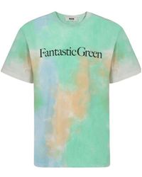 MSGM - Tie-Dyed Crewneck T-Shirt - Lyst
