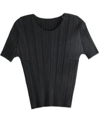 Pleats Please Issey Miyake - Pleats Please Issey Miyake Basics Short Sleeve Shirt - Lyst