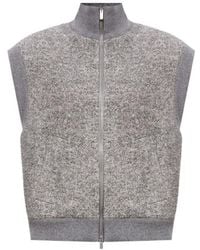 Peserico - Sequins Zip-Up Gilet - Lyst