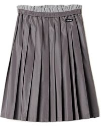 Miu Miu - Technical Silk Skirt - Lyst