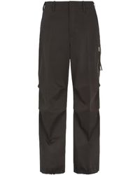 Fendi - Logo Patch Straight-Leg Trousers - Lyst