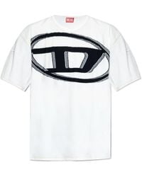 DIESEL - T-Doxt Logo Printed Crewneck T-Shirt - Lyst