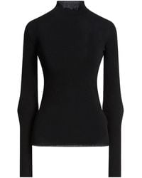 MM6 by Maison Margiela - Solid Color Appliqué Knit Sweater - Lyst