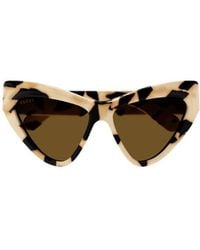 Gucci - Eyewear	Cat-Eye Frame Sunglasses - Lyst