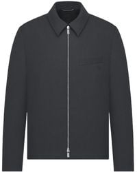 Dior - Homme Logo Detailed Zip-Up Jacket - Lyst