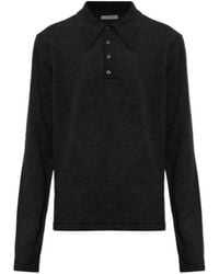 Lemaire - Long-Sleeved Polo Knitted Top - Lyst