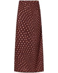 Stella McCartney - Gathered Polka-Dot Mesh Midi Skirt - Lyst