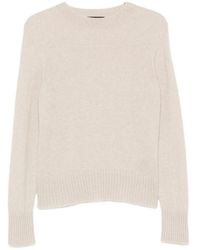 Aragona - Ribbed-Trim Crew Neck Sweater - Lyst