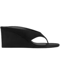 Alaïa - 70Mm Tong Wedge Sandals - Lyst