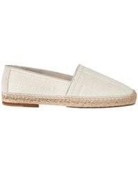 Brunello Cucinelli - Techno Raffia And Suede Espadrilles With Piping - Lyst