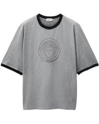 Versace - Printed-Logo Cotton Jersey T-Shirt - Lyst