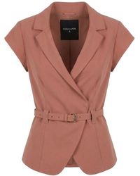 Patrizia Pepe - Belted Short-Sleeve Jacket - Lyst