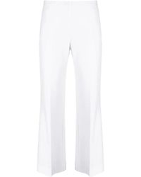P.A.R.O.S.H. - Stretch-Wool Flared Cropped Trousers - Lyst