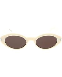 Saint Laurent - Eyewear Oval Frame Sunglasses - Lyst