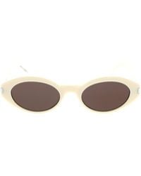 Saint Laurent - Eyewear Oval Frame Sunglasses - Lyst