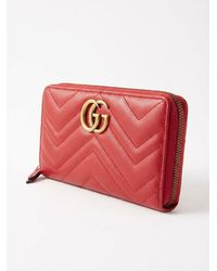 Gucci - Gg Marmont Zip Around Wallet - Lyst