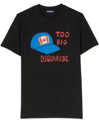 DSquared² - Graphic-Print Cotton T-Shirt - Lyst