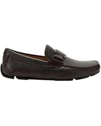 Ferragamo - Chocolate Logo Buckle Business Casual Shoes - Lyst