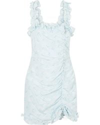 Alessandra Rich - Silk-Satin Mini Dress - Lyst
